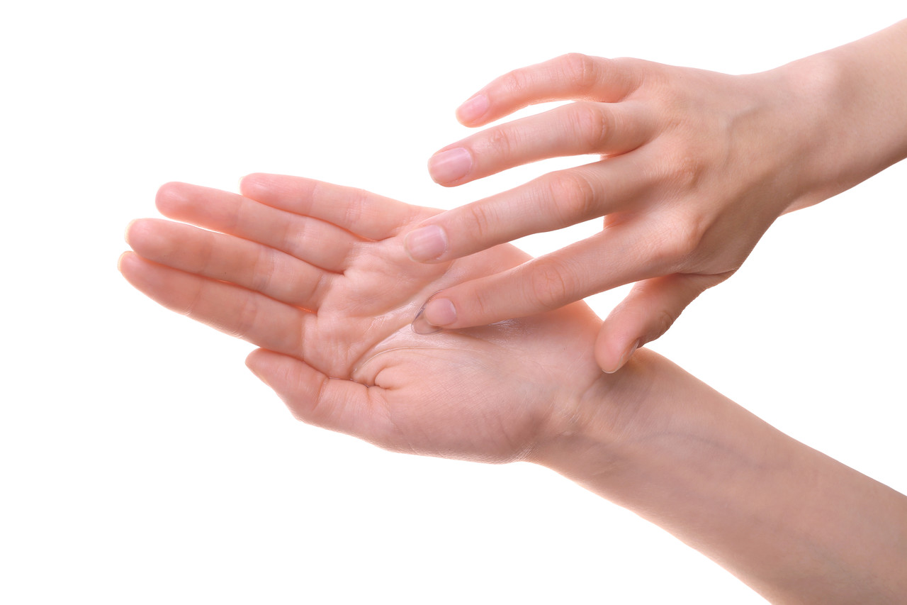 Rub the lens with solution